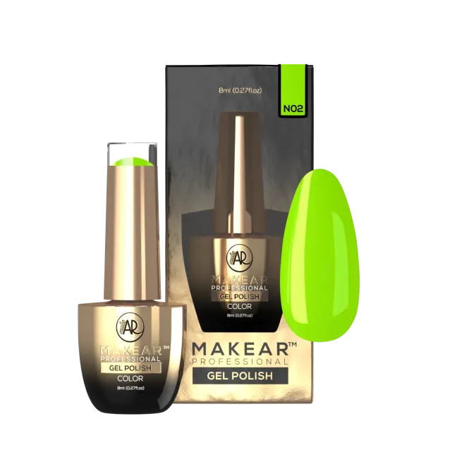Semipermanente Polish NEON N02 Makear 8 gr, unghie Makear, SEMIPERMANENTI unghie.