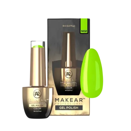 Semipermanente Polish NEON N02 Makear 8 gr, unghie Makear, SEMIPERMANENTI unghie.