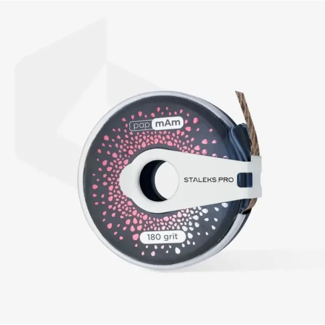 Ricarica refill ciambella PapmAm in rotolo EXCLUSIVE (con custodia) grit 180, Staleks PRO, unghie Staleks, MONOUSO unghie.