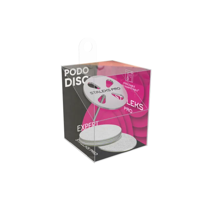 Punta fresa PODODISC PRO L 25 mm PDSET-25 Staleks con ricambi 180 grit, unghie Staleks, PUNTE FRESA unghie.