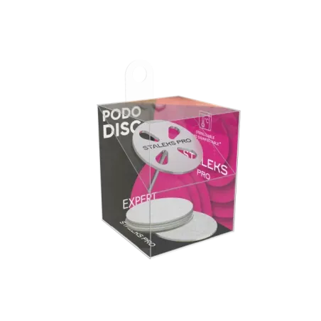 Punta fresa PODODISC PRO L 25 mm PDSET-25 Staleks con ricambi 180 grit, unghie Staleks, PUNTE FRESA unghie.