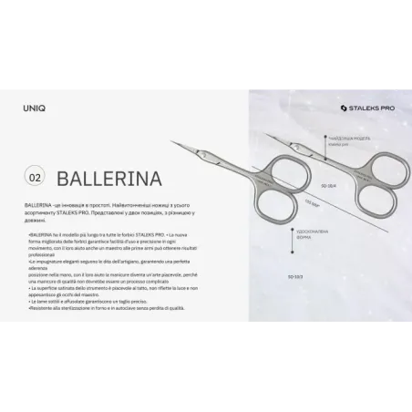 Forbicine cuticole ballerina SQ-10/3 UNIQ Staleks, unghie Staleks, UTENSILI unghie.