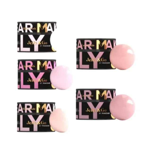 Gel costruttore JELLY&GO Milky pink Makear 50 ml, unghie Makear, GEL COSTRUTTORI unghie.
