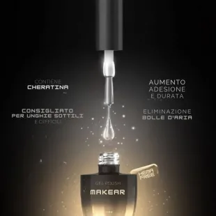 Base ibrida rinforzante KERA BASE Hemafree Makear 8 ml, unghie Makear, BASI & TOP unghie. 2