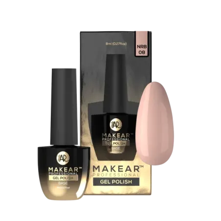 Base ibrida RUBBER NUDE DARK BEIGE Makear 8 ml, unghie Makear, BASI & TOP unghie.