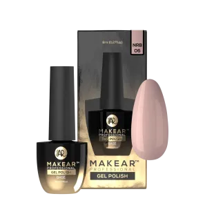 Base ibrida RUBBER NUDE SMOKY BEIGE Makear 8 ml, unghie Makear, BASI & TOP unghie.