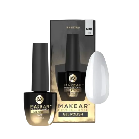 Base ibrida RUBBER NUDE WHITE Makear 8 ml, unghie Makear, BASI & TOP unghie.