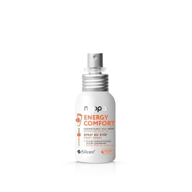 Spray piedi antifungo Energy Comfort NAPPA con olio di Neem Silcare 55 ml, unghie Silcare, CURA DEL CORPO unghie.
