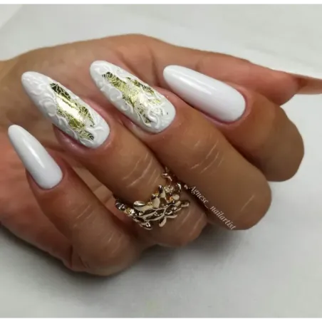 Semipermanente Mollylac HYPNOTISE WHITE Allepaznokcie 10 ml, unghie Allepaznokcie, SEMIPERMANENTI unghie.