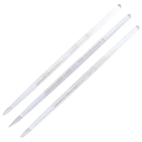 Kit 3 pennelli silicone MINI trasparenti per nailart 3D, unghie Allepaznokcie, OUTLET unghie.