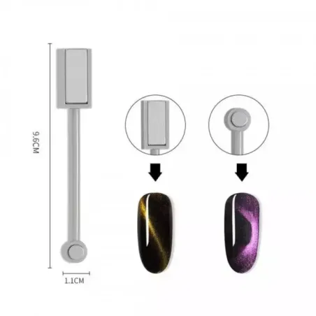 Magnete calamita DOPPIA per effetto cat eye, unghie Allepaznokcie, UTENSILI unghie.