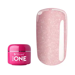 Gel costruttore SHIMMER MISTY ROSE Hemafree Base one Silcare 50 gr, unghie Silcare, GEL COSTRUTTORI unghie.