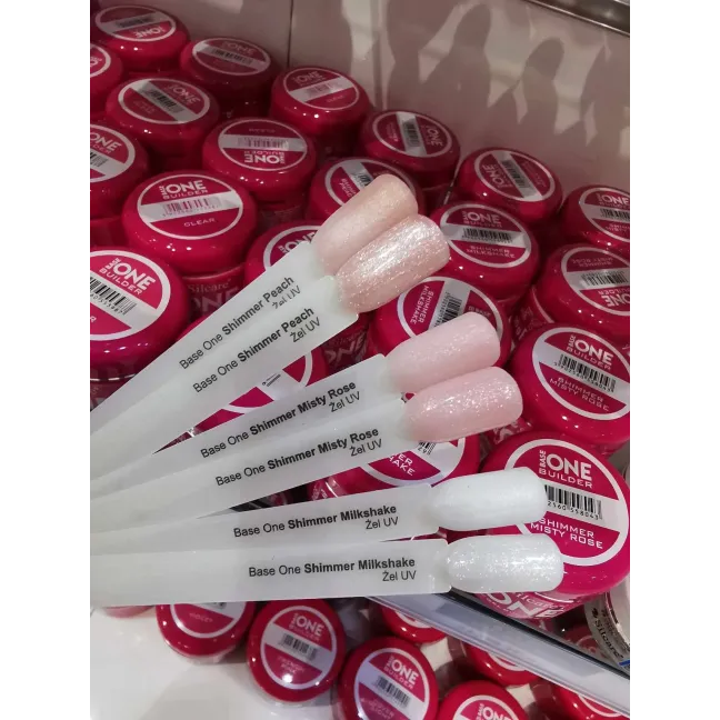 Gel costruttore SHIMMER MISTY ROSE Hemafree Base one Silcare 50 gr, unghie Silcare, GEL COSTRUTTORI unghie.