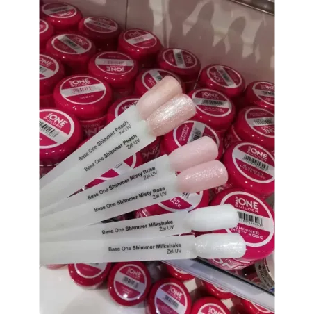 Gel costruttore SHIMMER MISTY ROSE Hemafree Base one Silcare 50 gr, unghie Silcare, GEL COSTRUTTORI unghie.