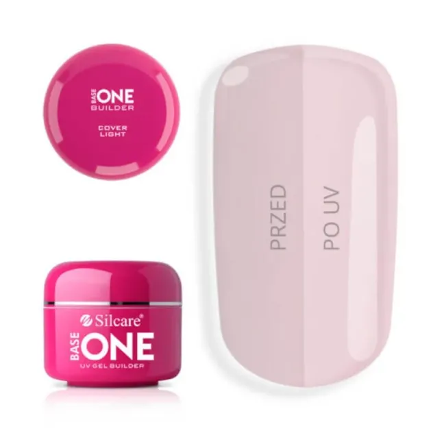 Gel costruttore COVER LIGHT Base one Silcare HEMA FREE 50gr, unghie Silcare, GEL COSTRUTTORI unghie.