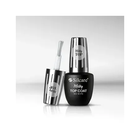 Finish senza dispersione TOP MILKY bianco lattiginoso Silcare 9 ml, unghie Silcare, BASI & TOP unghie.