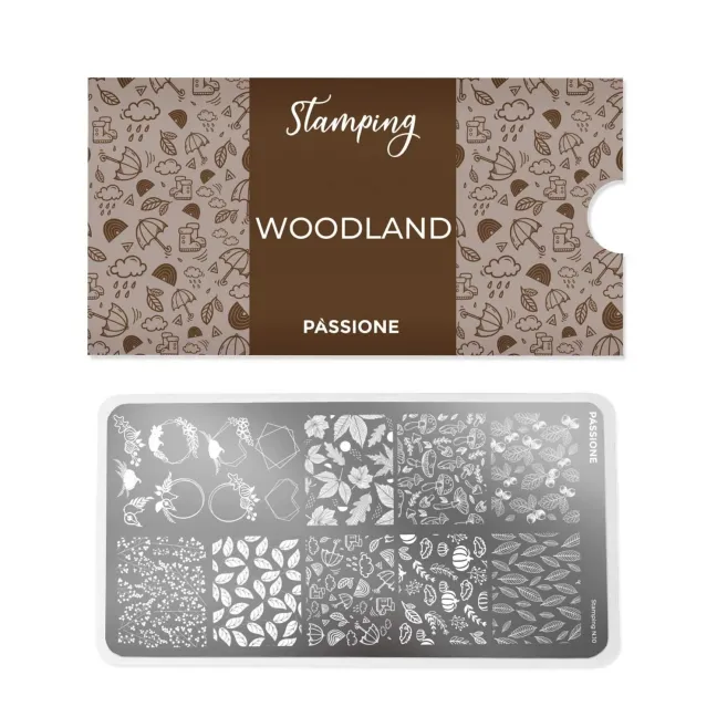 Piastra per nail art stamping WOODLAND Passione Unghie, unghie Altro, OUTLET unghie.
