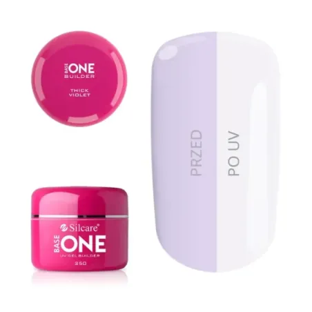 Gel costruttore THICK VIOLET Base one Hema-free Silcare 250 gr, unghie Silcare, GEL COSTRUTTORI unghie.