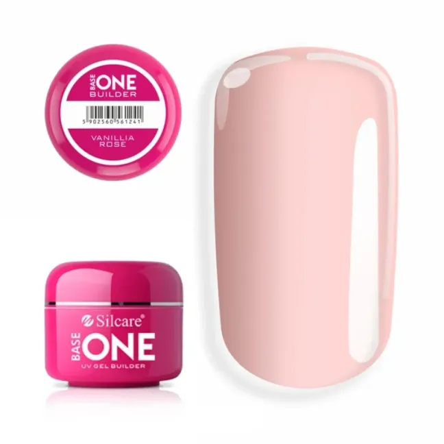 Gel costruttore VANILLA ROSE Hemafree Base one Silcare 50 gr, unghie Silcare, GEL COSTRUTTORI unghie.