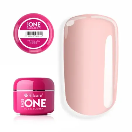 Gel costruttore VANILLA ROSE Hemafree Base one Silcare 50 gr, unghie Silcare, GEL COSTRUTTORI unghie.