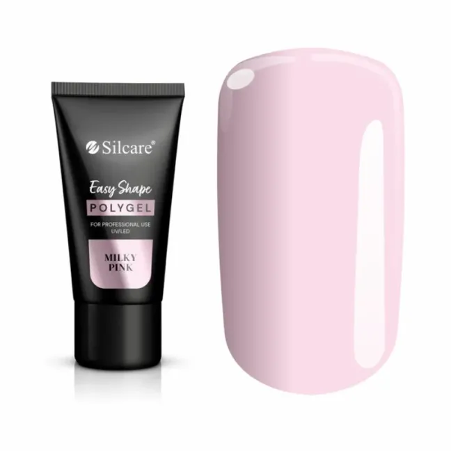 Polygel Acrygel Easy Shape MILKY PINK Silcare 30 gr, unghie Silcare, ACRYGEL unghie.