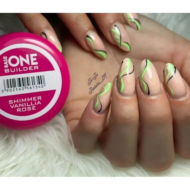 Gel costruttore SHIMMER VANILLA ROSE Hemafree Base one Silcare 50 gr, unghie Silcare, GEL COSTRUTTORI unghie.