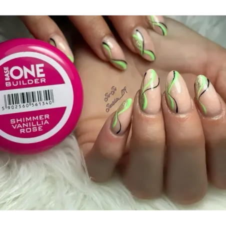 Gel costruttore SHIMMER VANILLA ROSE Hemafree Base one Silcare 50 gr, unghie Silcare, GEL COSTRUTTORI unghie.