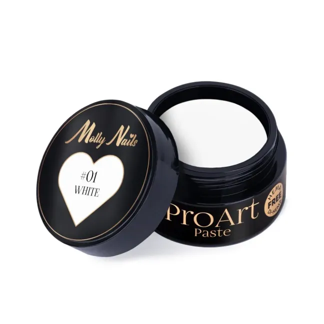 Gel color PROART PASTE senza dispersione Mollynails 5 ml n. 01, unghie Allepaznokcie, GEL COLOR unghie.
