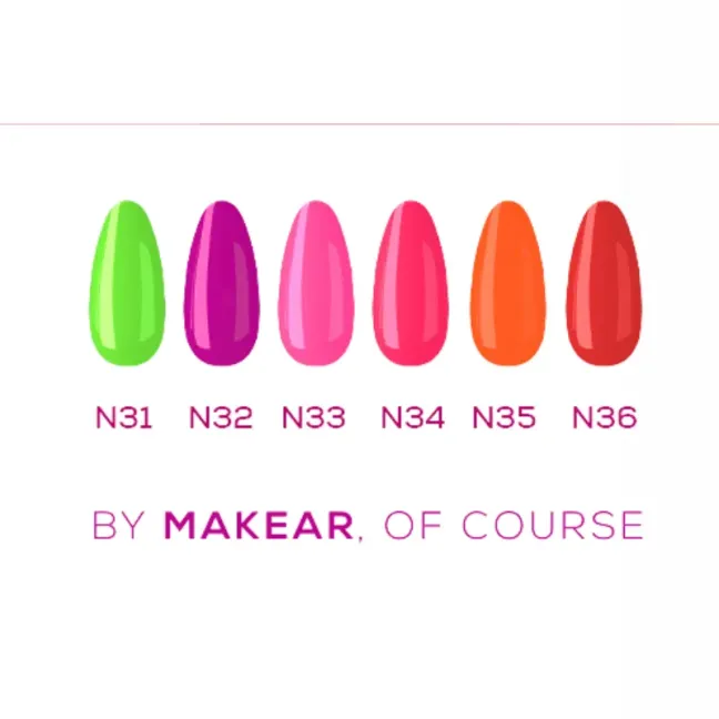 Semipermanente Polish NEON Makear 8 gr N31, unghie Makear, SEMIPERMANENTI unghie.