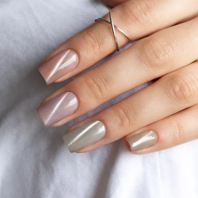 Kit cat eye CRYSTAL WATER Mollynails: 6 Semipermanente 8 ml, unghie Allepaznokcie, KIT RISPARMIO unghie.