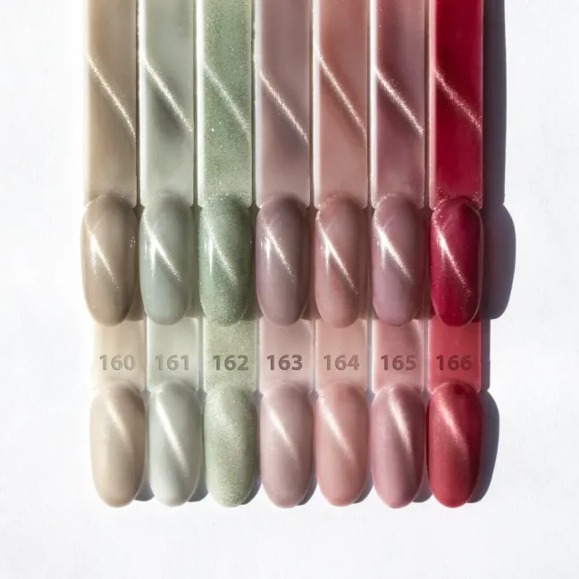 Kit cat eye CRYSTAL WATER Mollynails: 6 Semipermanente 8 ml, unghie Allepaznokcie, KIT RISPARMIO unghie.