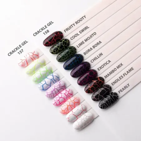 Smalto inchiostro CRACKLE nero Mollynails 8 ml n. 158, unghie Allepaznokcie, FOIL & ALTRO unghie.