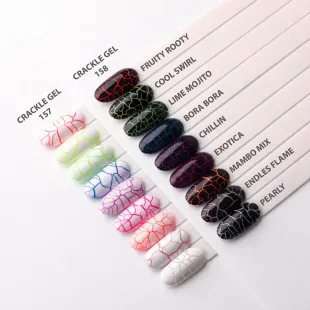 Smalto inchiostro CRACKLE bianco Mollynails 8 ml n. 157, unghie Allepaznokcie, FOIL & ALTRO unghie. 2