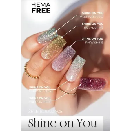 Gel costruttore SHINE FUCHSIA Mollylac 15 gr, unghie Allepaznokcie, GEL COSTRUTTORI unghie.