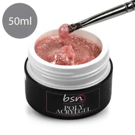 Polygel Acrygel NEW GLITTER Bsn 50 gr, unghie BSN, ACRYGEL unghie.