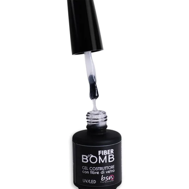 Smalto GEL FIBER BOMB Bsn 15 ml, unghie BSN, BASI & TOP unghie.
