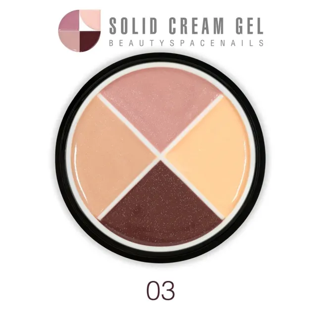 Palette polish soakoff SOLID CREAM 03 nude, Hemafree Bsn 15 gr, unghie BSN, SEMIPERMANENTI unghie.