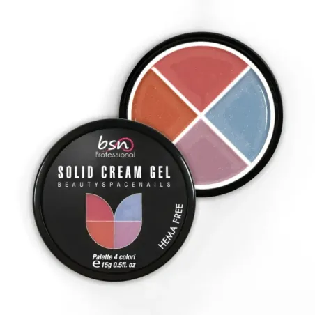Palette polish soakoff SOLID CREAM 04 cateye, Hemafree Bsn 15 gr, unghie BSN, SEMIPERMANENTI unghie.