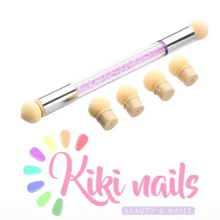 Pennello baby boomer, punta sponge, modello swarovski con ricambi, unghie Allepaznokcie, PENNELLI unghie.