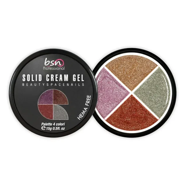 Palette polish soakoff SOLID CREAM 06 flash, Hemafree Bsn 15 gr, unghie BSN, SEMIPERMANENTI unghie.