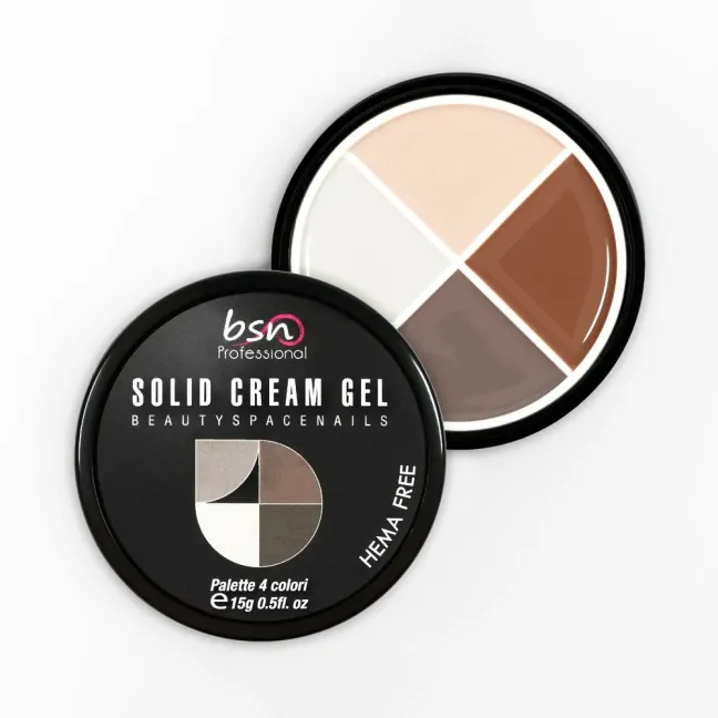 Palette polish soakoff SOLID CREAM 05, Hemafree Bsn 15 gr, unghie BSN, SEMIPERMANENTI unghie.