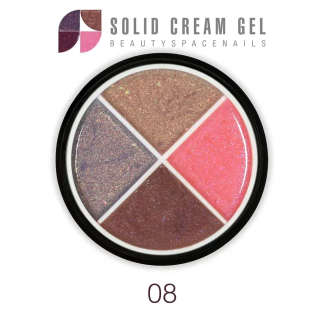Palette polish soakoff SOLID CREAM 08, Hemafree Bsn 15 gr, unghie BSN, SEMIPERMANENTI unghie.