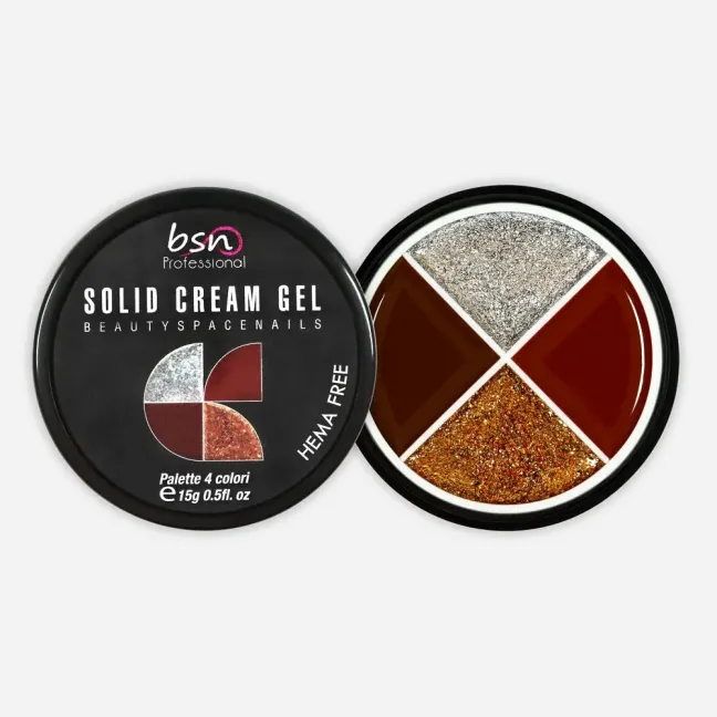 Palette polish soakoff SOLID CREAM 09, Hemafree Bsn 15 gr, unghie BSN, SEMIPERMANENTI unghie.