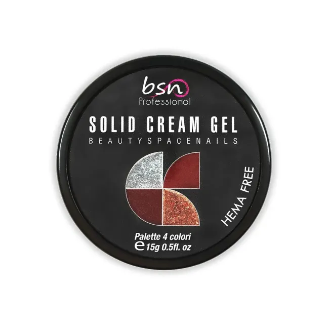 Palette polish soakoff SOLID CREAM 09, Hemafree Bsn 15 gr, unghie BSN, SEMIPERMANENTI unghie.