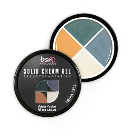Palette polish soakoff SOLID CREAM 10, Hemafree Bsn 15 gr, unghie BSN, SEMIPERMANENTI unghie.
