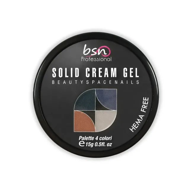 Palette polish soakoff SOLID CREAM 10, Hemafree Bsn 15 gr, unghie BSN, SEMIPERMANENTI unghie.