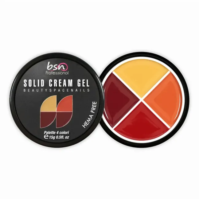Palette polish soakoff SOLID CREAM 12, Hemafree Bsn 15 gr, unghie BSN, SEMIPERMANENTI unghie.