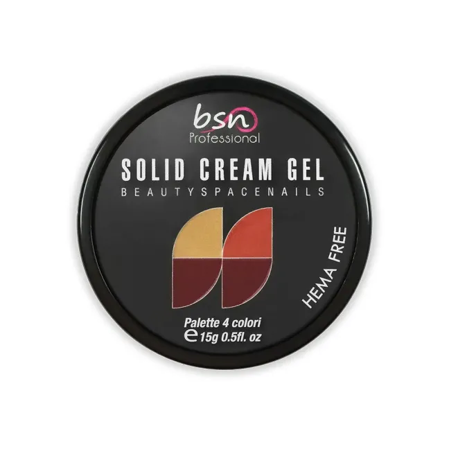 Palette polish soakoff SOLID CREAM 12, Hemafree Bsn 15 gr, unghie BSN, SEMIPERMANENTI unghie.