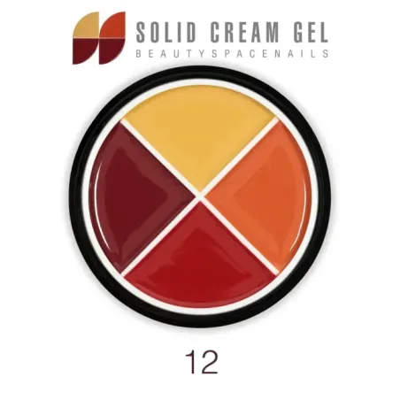 Palette polish soakoff SOLID CREAM 12, Hemafree Bsn 15 gr, unghie BSN, SEMIPERMANENTI unghie.