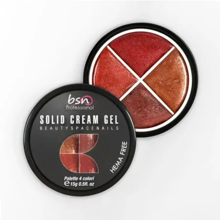 Palette polish soakoff SOLID CREAM 17, Hemafree Bsn 15 gr, unghie BSN, SEMIPERMANENTI unghie.